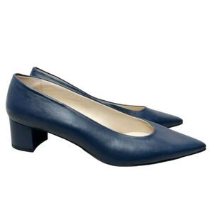 Amalfi Pumps Womens Size 11.5 Blue Pavone Parmasoft Pointed Toe Cushioned‎ New